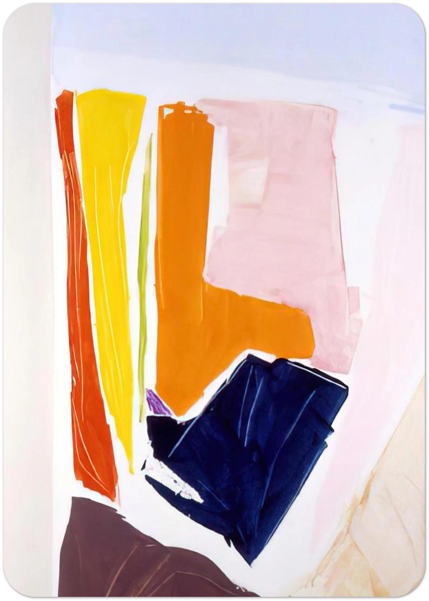 Catalan Via Paris - 1984 By Ronnie Landfield Pack of 10 Post Cards | Ronnie Landfield Post Cards | A6 (10.5 x 14.8 cm) - 4.1 x 5.8 inches