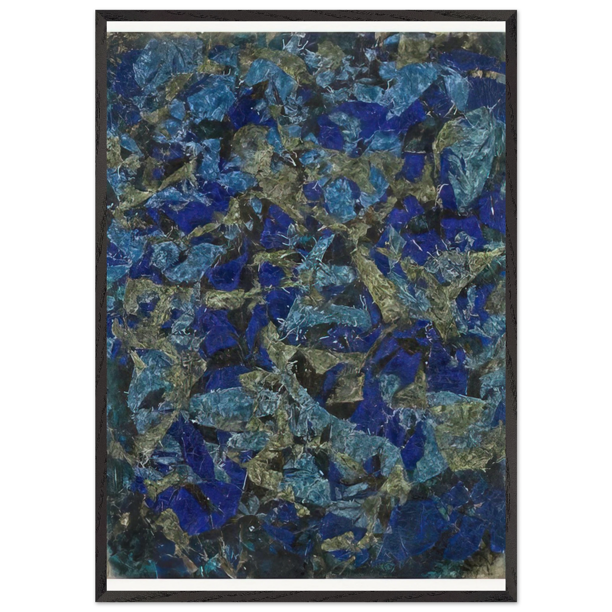 Peinture - 1963 - Simon Hantai Framed Art Print – Black Wooden Frame - Default Title - -Framed Art Print