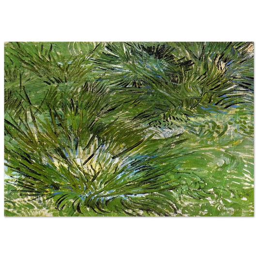 Clumps of Grass - Vincent van Gogh Brushed Aluminum Print - 70x100 cm / 28x40 inches | Vincent van Gogh Aluminum Print | Vincent van Gogh Prints