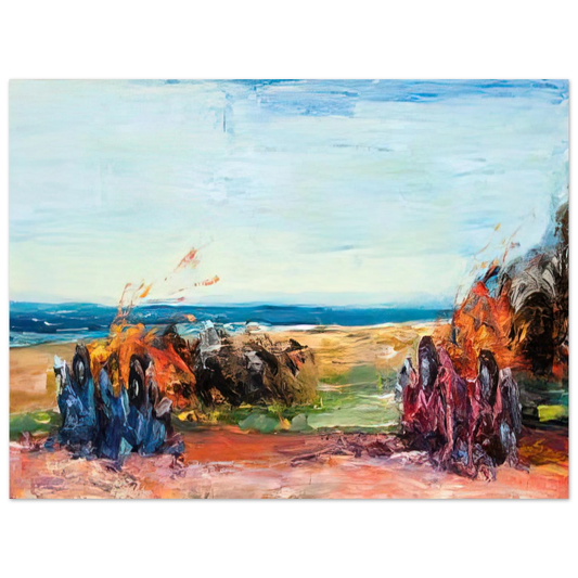 Carlos Almaraz - Car Crash Wipe Out on Pacific Coast Highway - 1984 Fine Art Poster - Default Title