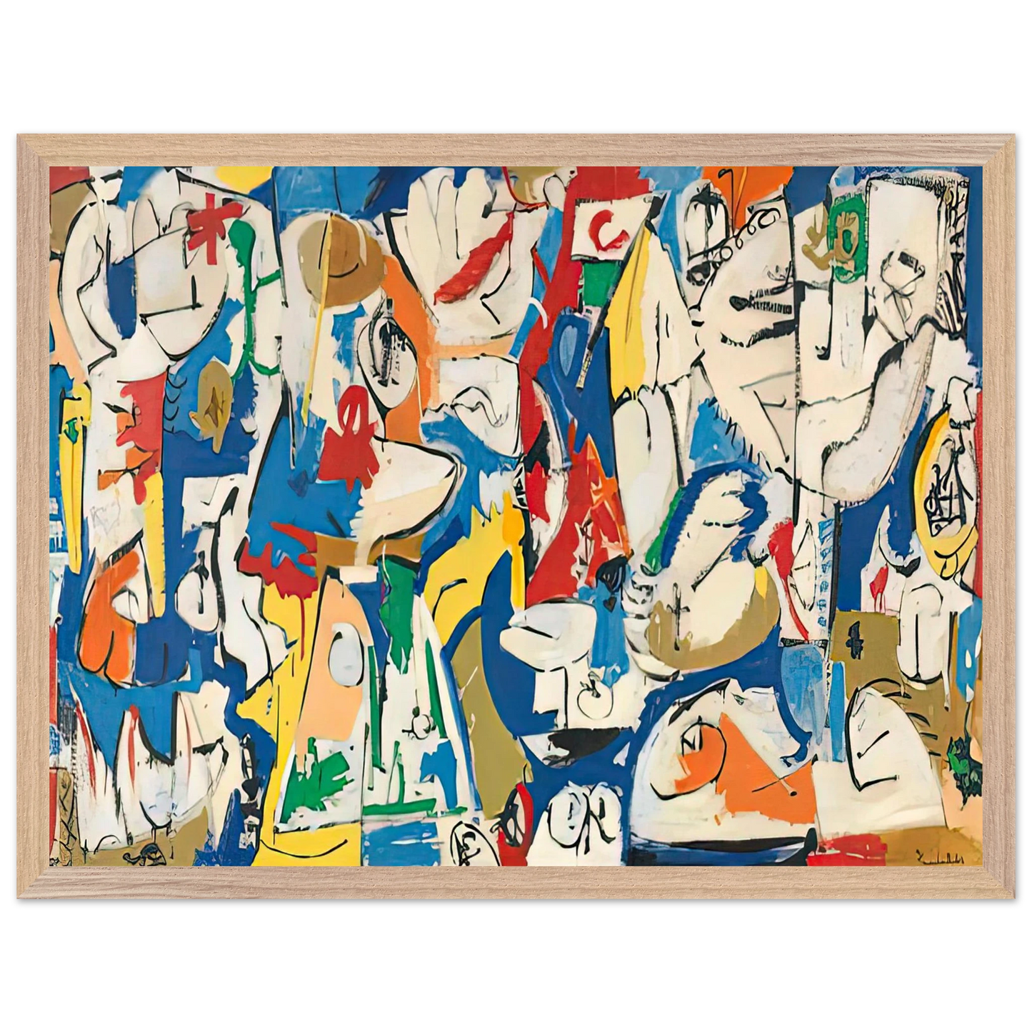 Helen Frankenthaler - The Jugglers, 1951- Wall Art - 30x40 cm / 12x16 inches - Fine Art Poster - -