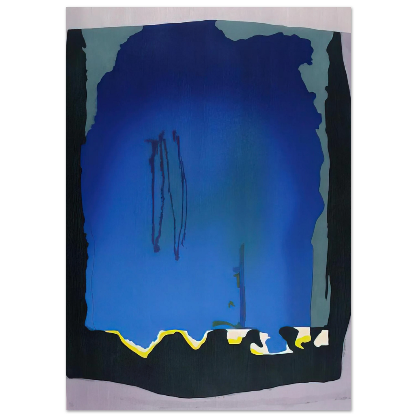 Helen Frankenthaler - Freefall - 1992 Wall art - 28x43  cm / XL (11x17 inches) - Fine Art Poster - -