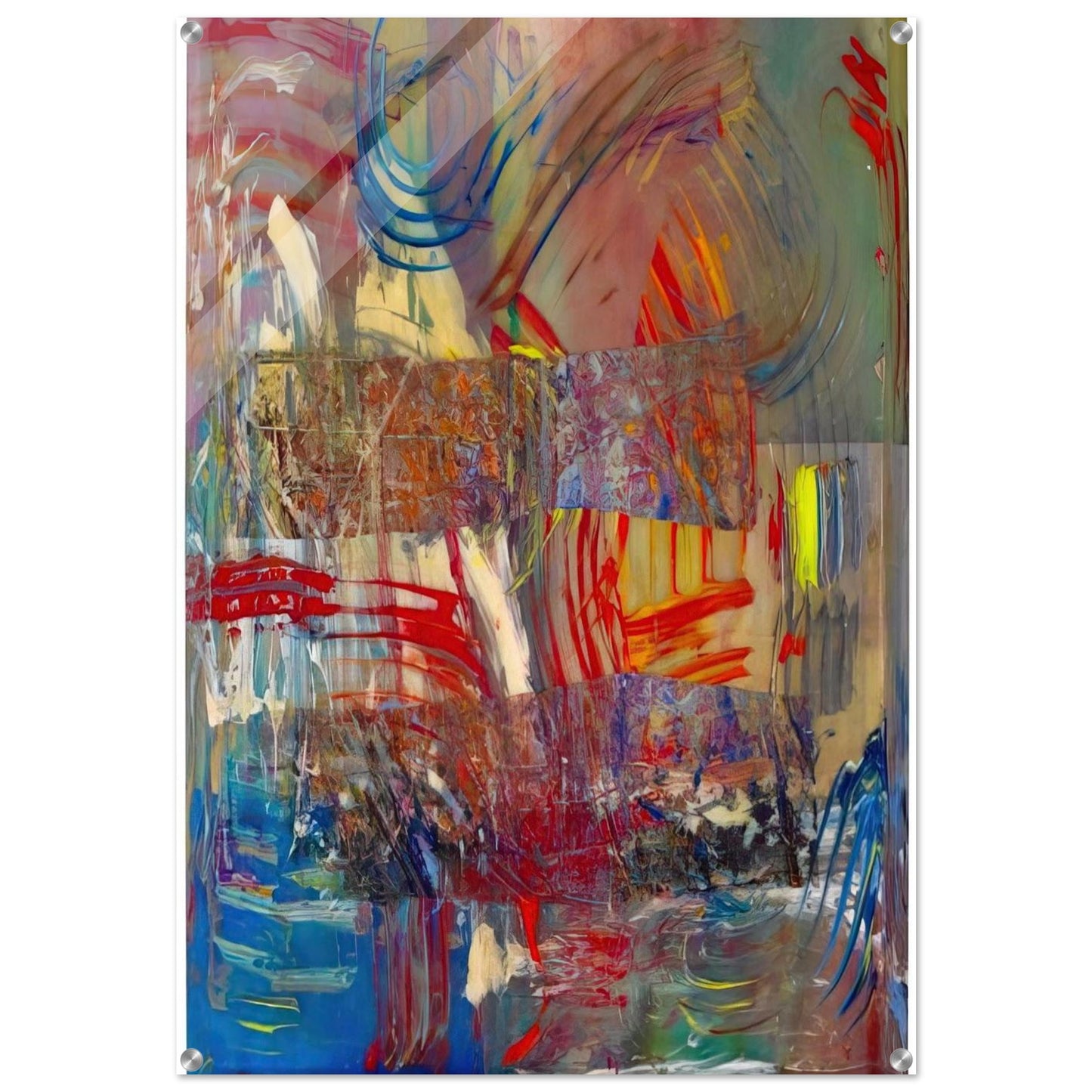 Horses Upside Down - Sam Gilliam Acrylic Print - 70x100 cm / 28x40″ inches | Sam Gilliam Wall Art | Sam Gilliam Prints