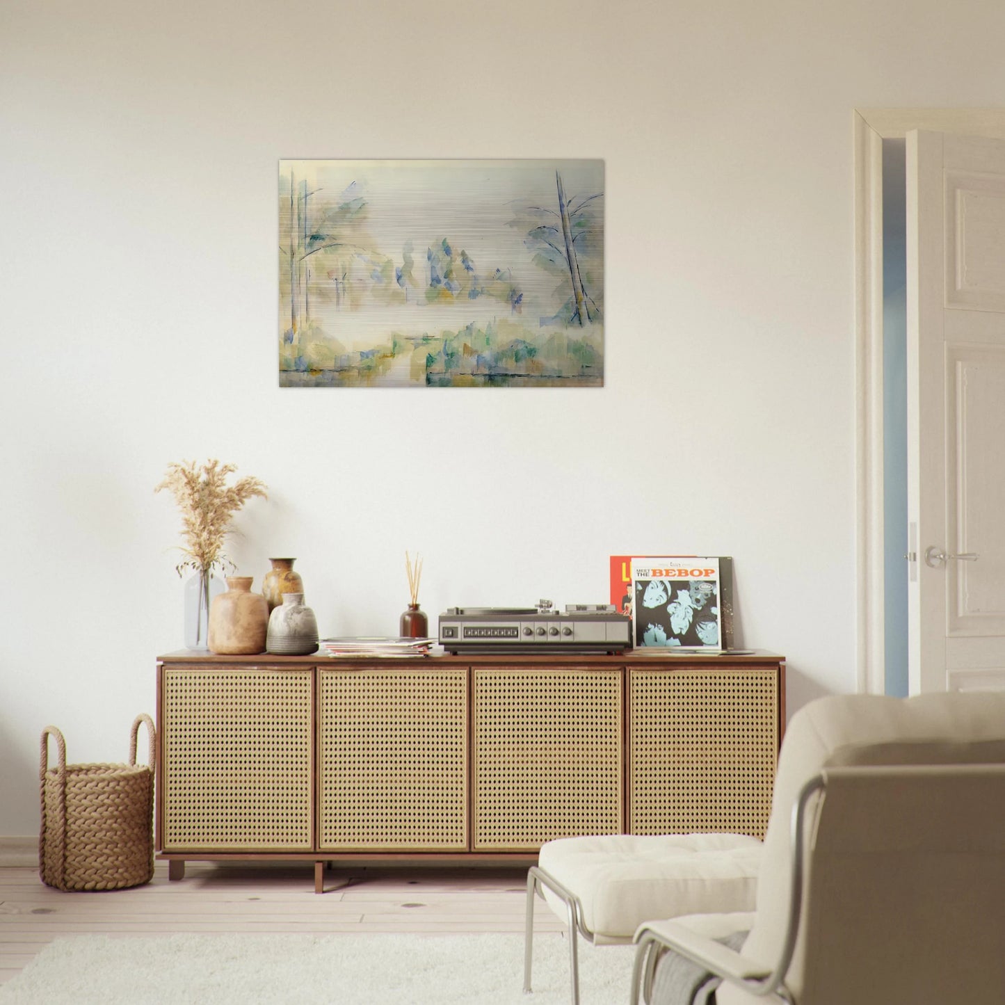 Trees by the Water - Paul Cézanne Brushed Aluminum Print - 70x100 cm / 28x40 inches | Paul Cézanne Aluminum Print | Paul Cézanne Prints