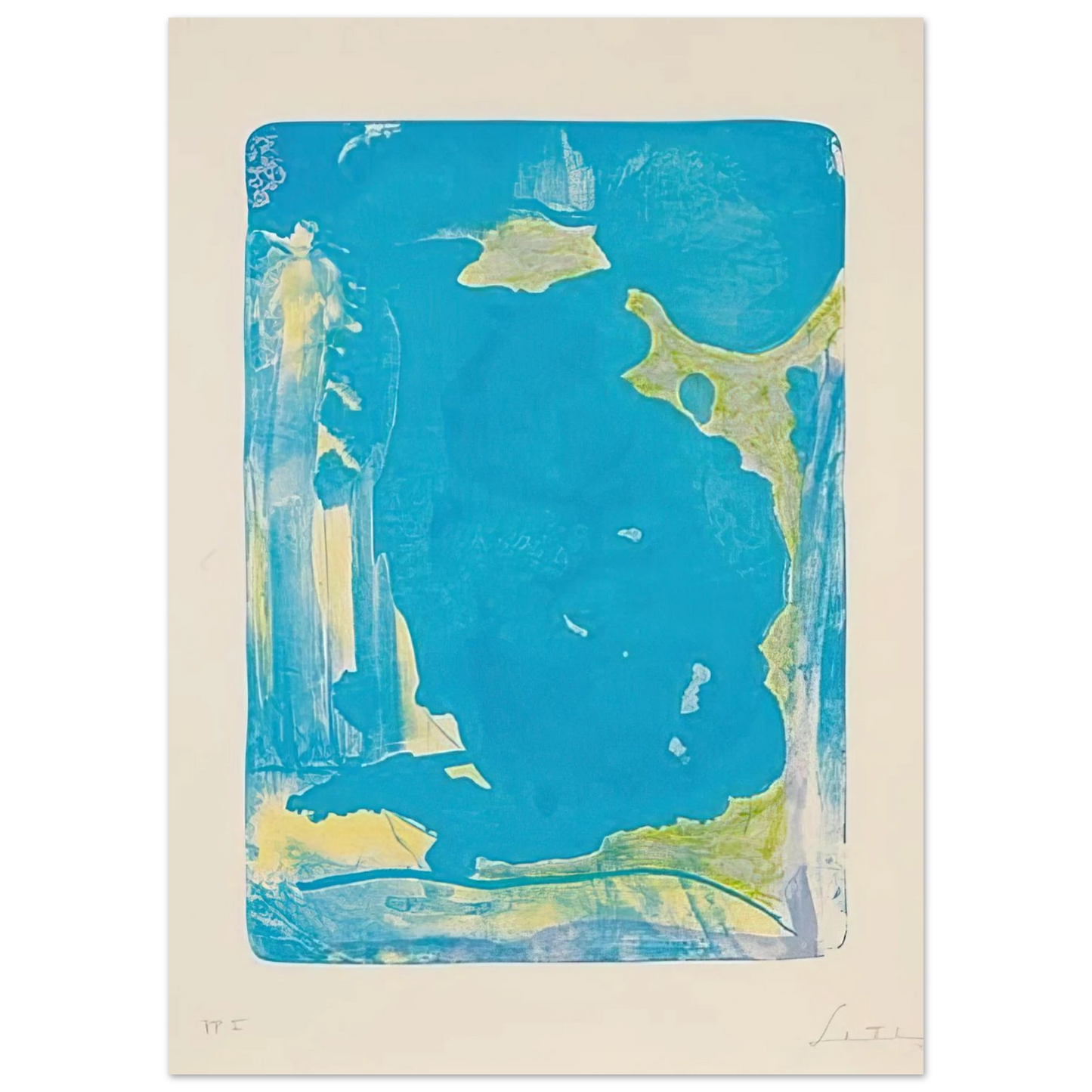 Helen Frankenthaler - Reflections IV - 1995 Wall art - 60x80 cm / 24x32 Inches - Fine Art Poster - -