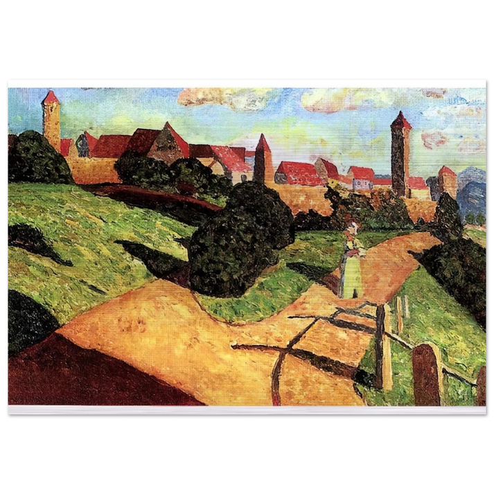 OLD TOWN II 1902 - Wassily Kandinsky Brushed Aluminum Print - 70x100 cm / 28x40 inches | Wassily Kandinsky Aluminum Print | Wassily Kandinsky Prints