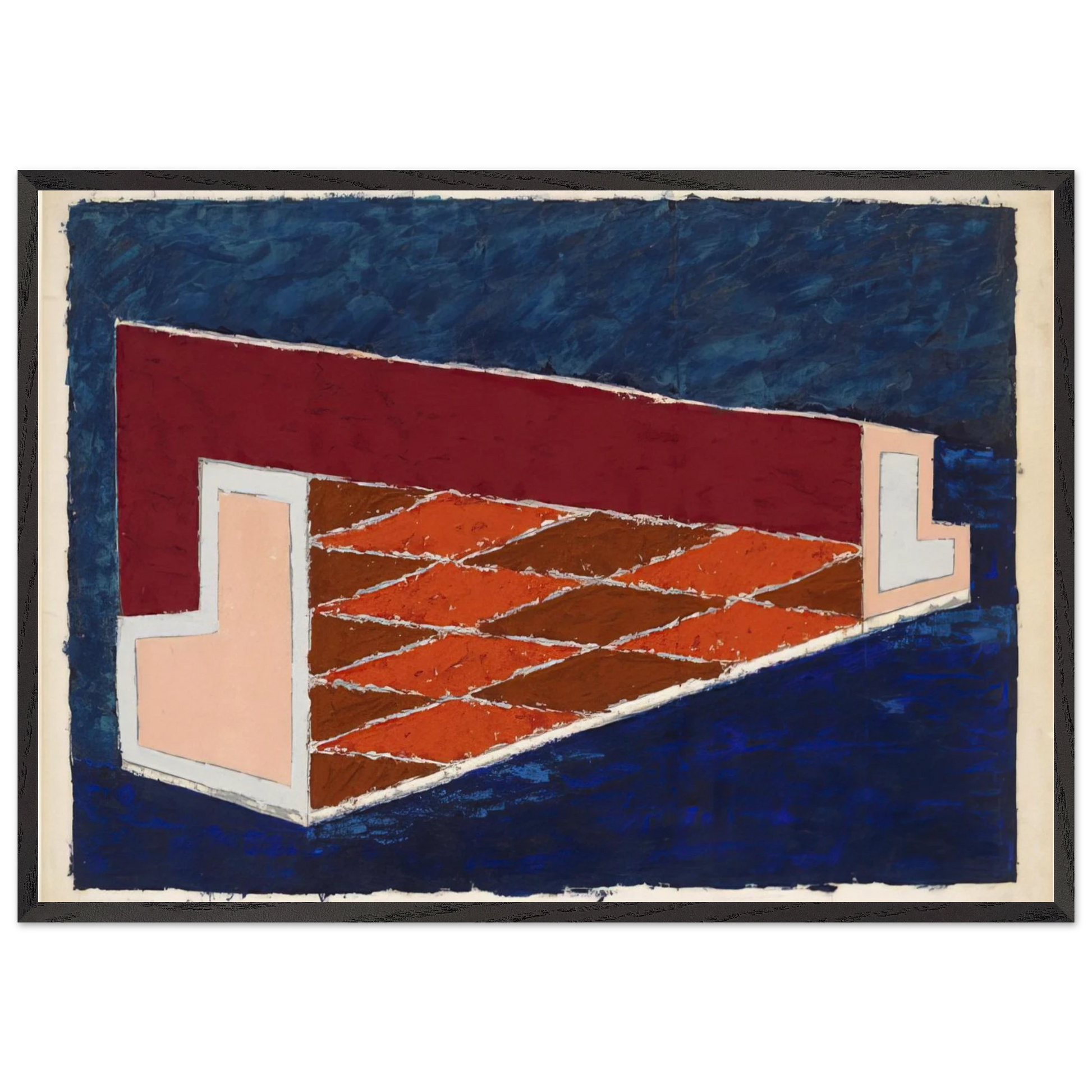 ABSTRACT 1940 - Josef Albers Framed Art Print – Black Wooden Frame - Default Title - -Framed Art Print