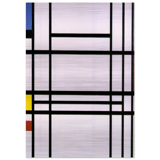 Composition No.10 - Piet Mondrian Brushed Aluminum Print - 70x100 cm / 28x40 inches | Piet Mondrian Aluminum Print | Piet Mondrian Prints