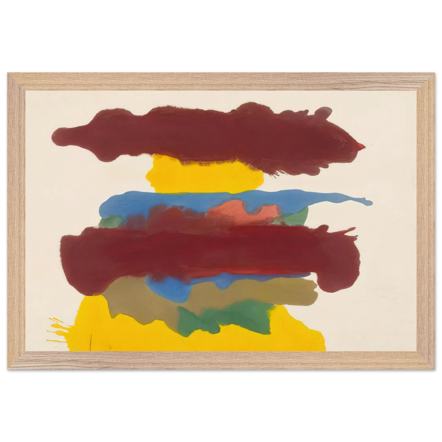 Helen Frankenthaler - Weather Change - 1963 Wall art - A2 (42 x 59.4  cm) - Premium Wooden Framed Poster With Fine Art Paper - Black frame