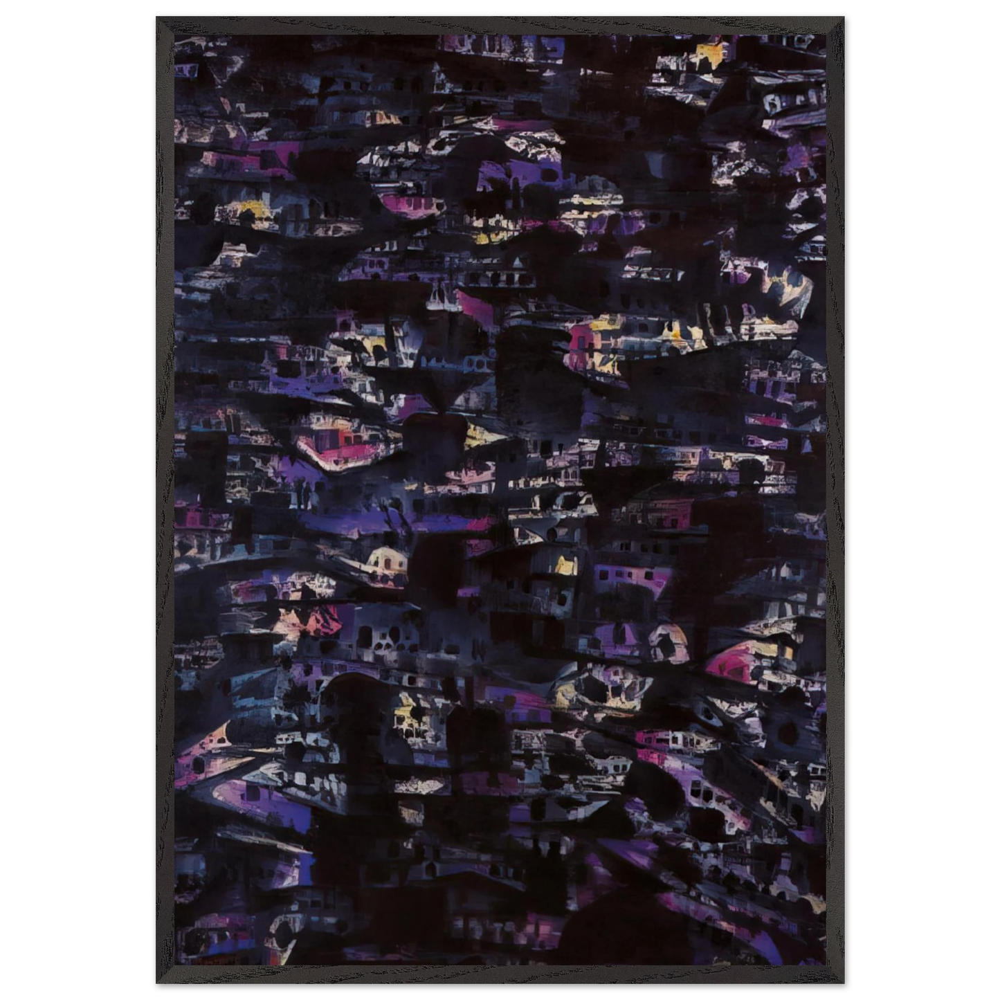 Favellas III - 1980 - Alfred Manessier Framed Art Print – Black Wooden Frame - Default Title - -Framed Art Print