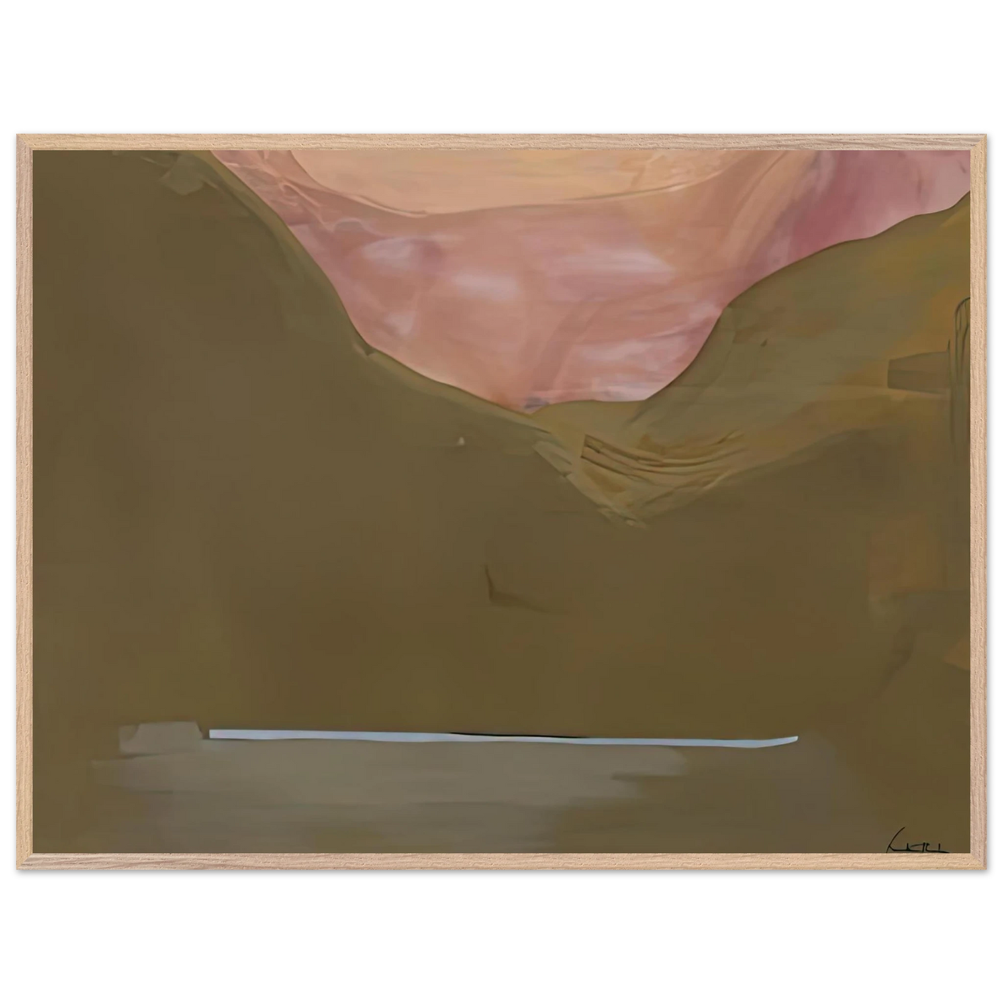 Helen Frankenthaler - Burnt Norton, 1972- Wall Art - 21x29.7 cm / 8x12" - Premium Wooden Framed Poster With Fine Art Paper - Black frame