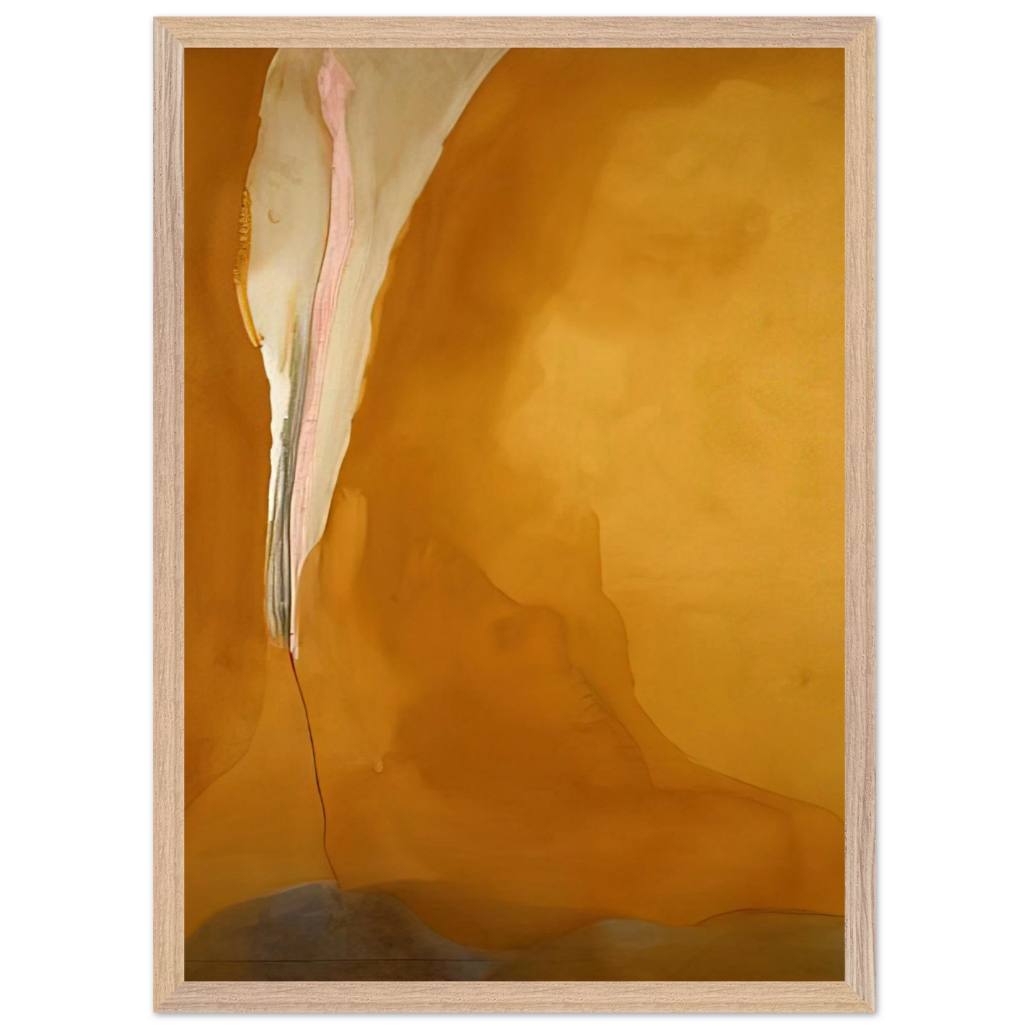 Helen Frankenthaler - Coral Wedge - 1972 Wall art - 60x80 cm / 24x32 inches - Premium Wooden Framed Poster With Fine Art Paper - White frame