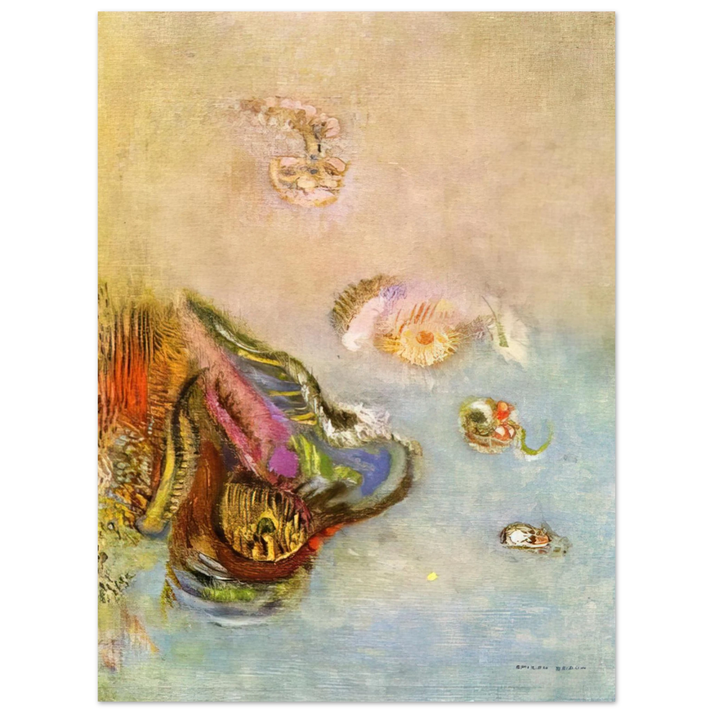 Odilon Redon - ANIMALS OF THE SEA 1910  75x100 cm / 30x40inches Fine Art Poster