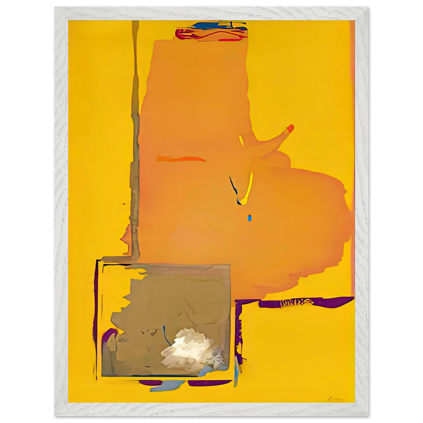 Helen Frankenthaler - Mardi Gras, 1987- Wall Art - 21x29.7 cm / 8x12" - Premium Wooden Framed Poster With Fine Art Paper - Wood frame