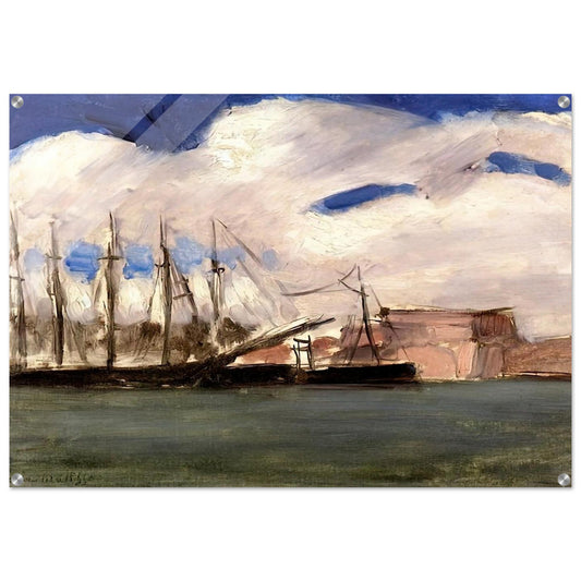 WHITE CLOUDS THE OLD PORT OF MARSEILLE 1918 - Henri Matisse Acrylic Print - 70x100 cm / 28x40″ inches