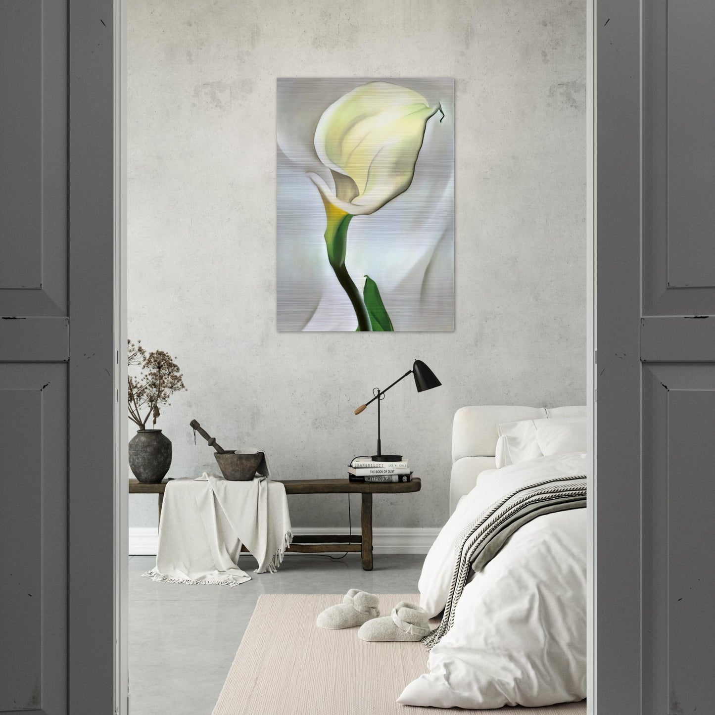 Calla Lily Turned Away - Georgia O'Keeffe Brushed Aluminum Print - 70x100 cm / 28x40 inches | Georgia O'Keeffe Aluminum Print | Georgia O'Keeffe Prints