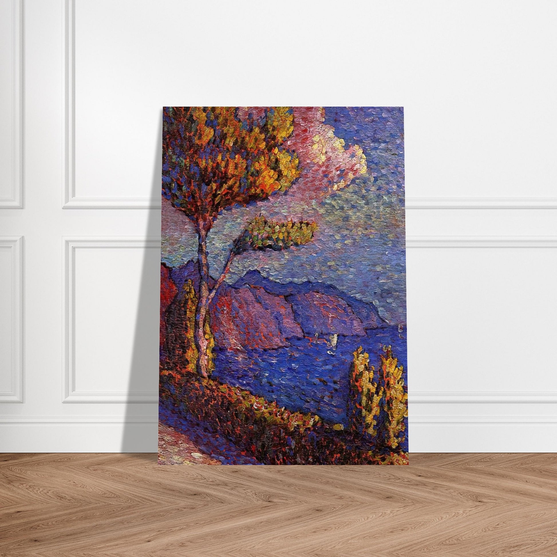 The Canal near St. Tropez - Henri-Edmond Cross Brushed Aluminum Print - 70x100 cm / 28x40 inches | Henri-Edmond Cross Aluminum Print | Henri-Edmond Cross Prints
