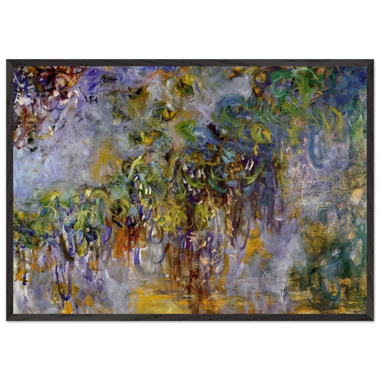 Wisteria right half - claude monet Framed Art Print – Black Wooden Frame - Default Title - -Framed Art Print