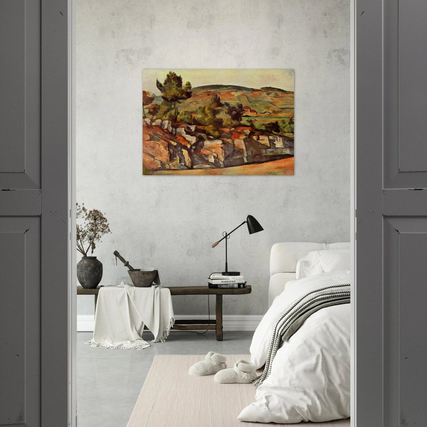 Mountains in Provence - Paul Cézanne Brushed Aluminum Print - 70x100 cm / 28x40 inches | Paul Cézanne Aluminum Print | Paul Cézanne Prints