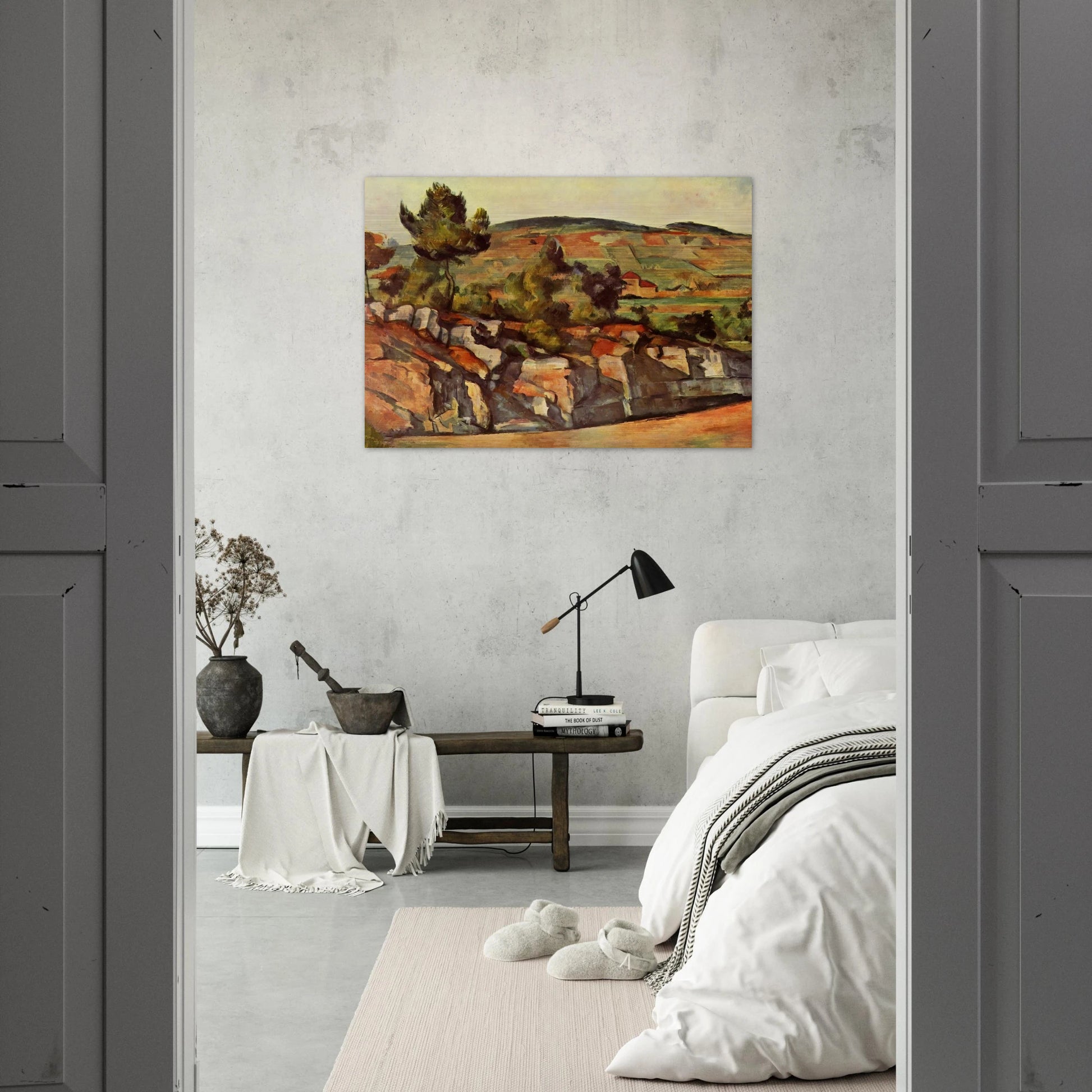 Mountains in Provence - Paul Cézanne Brushed Aluminum Print - 70x100 cm / 28x40 inches | Paul Cézanne Aluminum Print | Paul Cézanne Prints