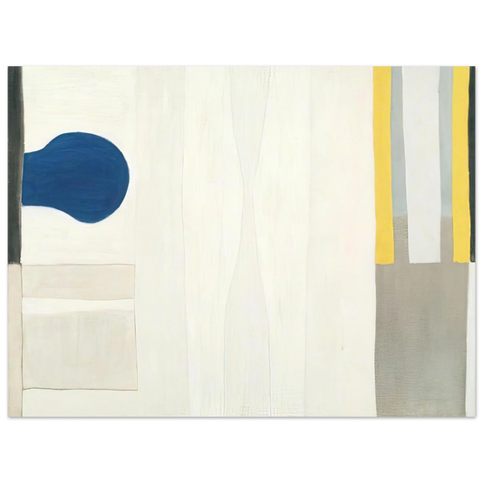 William Scott - Blue Form on White - 1964 Fine Art Poster - Default Title