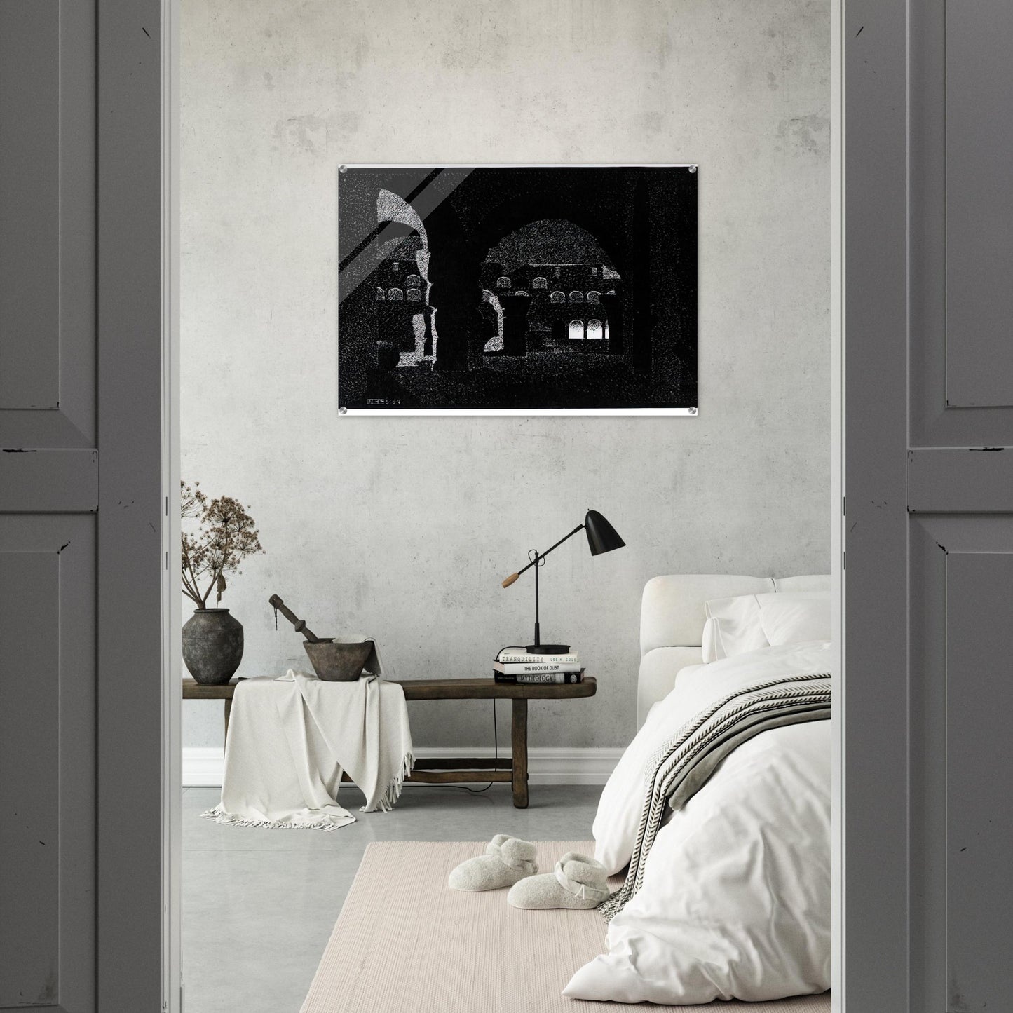 NOCTURNAL ROME COLOSSEUM - MC Escher Acrylic Print - 70x100 cm / 28x40″ inches | MC Escher Wall Art | MC Escher Prints