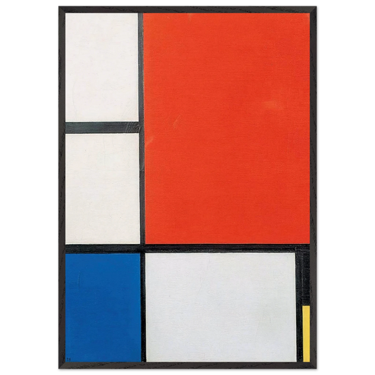 COMPOSITION 2 N2 - Piet Mondrian Framed Art Print – Black Wooden Frame - Default Title - -Framed Art Print