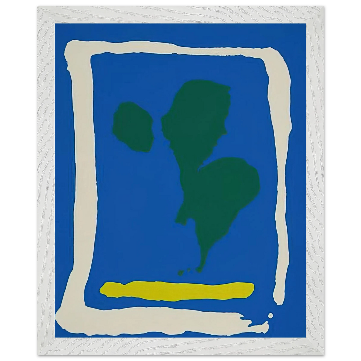 Helen Frankenthaler - Air Frame - 1965 Wall art - 60x80 cm / 24x32 inches - Premium Wooden Framed Poster With Fine Art Paper - Black frame