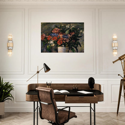 Pot of Flowers - Paul Cézanne Brushed Aluminum Print - 70x100 cm / 28x40 inches | Paul Cézanne Aluminum Print | Paul Cézanne Prints