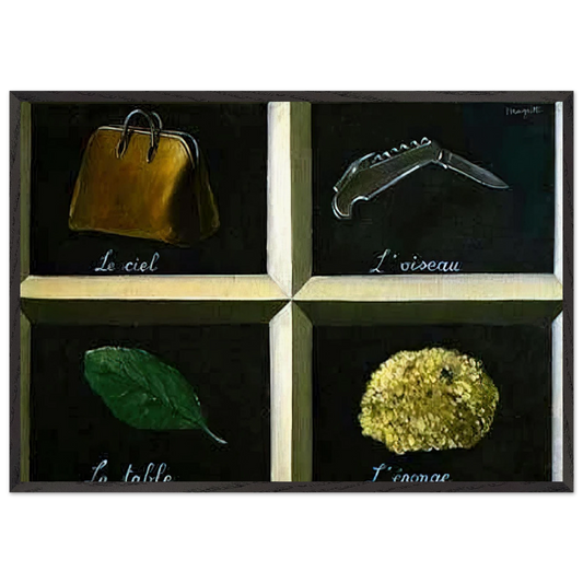 THE INTERPRETATION OF DREAMS 1927 - Rene Magritte 70x100 cm / 28x40 inches Framed Art Print – Black Wooden Frame