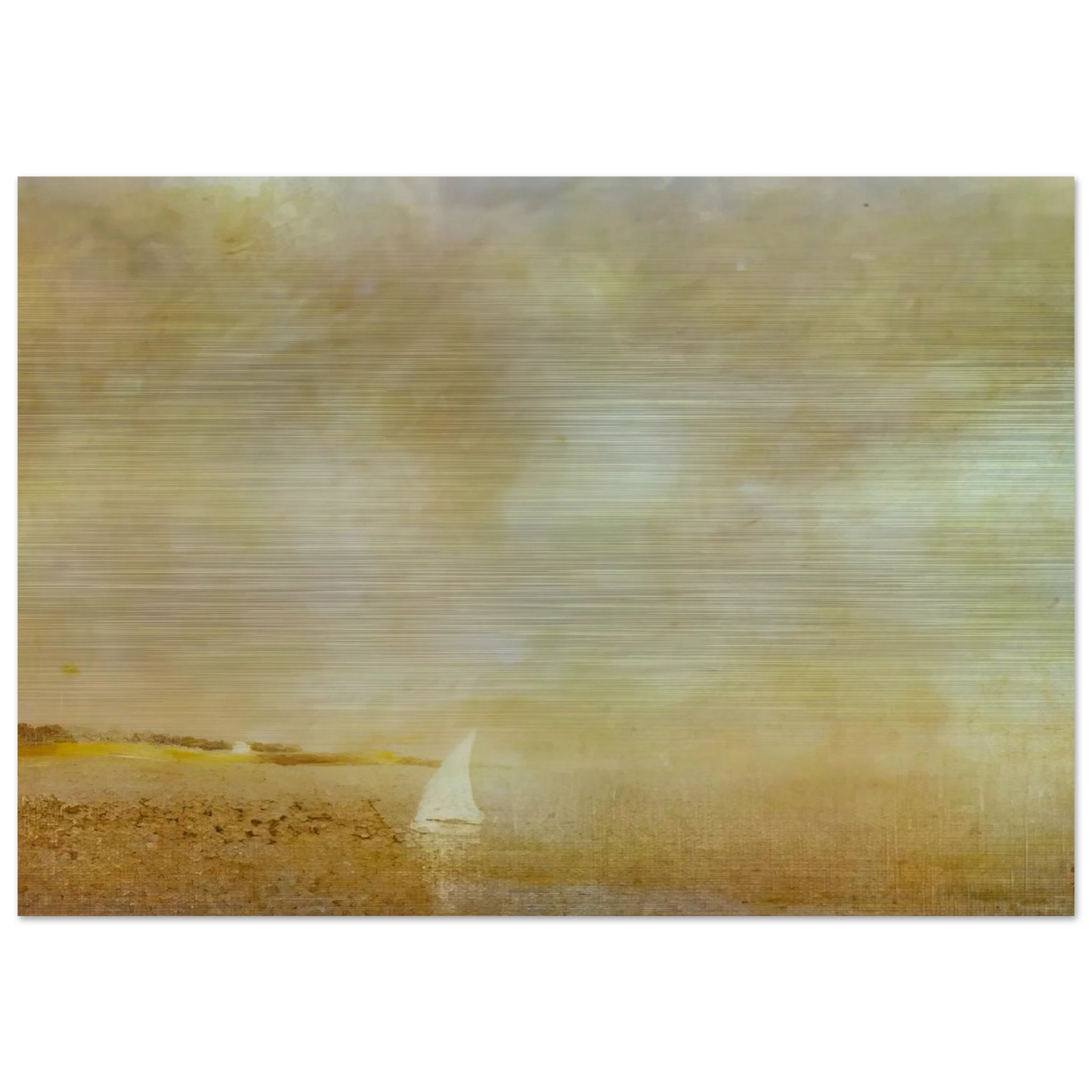 BAY OF CADAQUES - Salvador Dali Brushed Aluminum Print - 70x100 cm / 28x40 inches | Salvador Dali Aluminum Print | Salvador Dali Prints