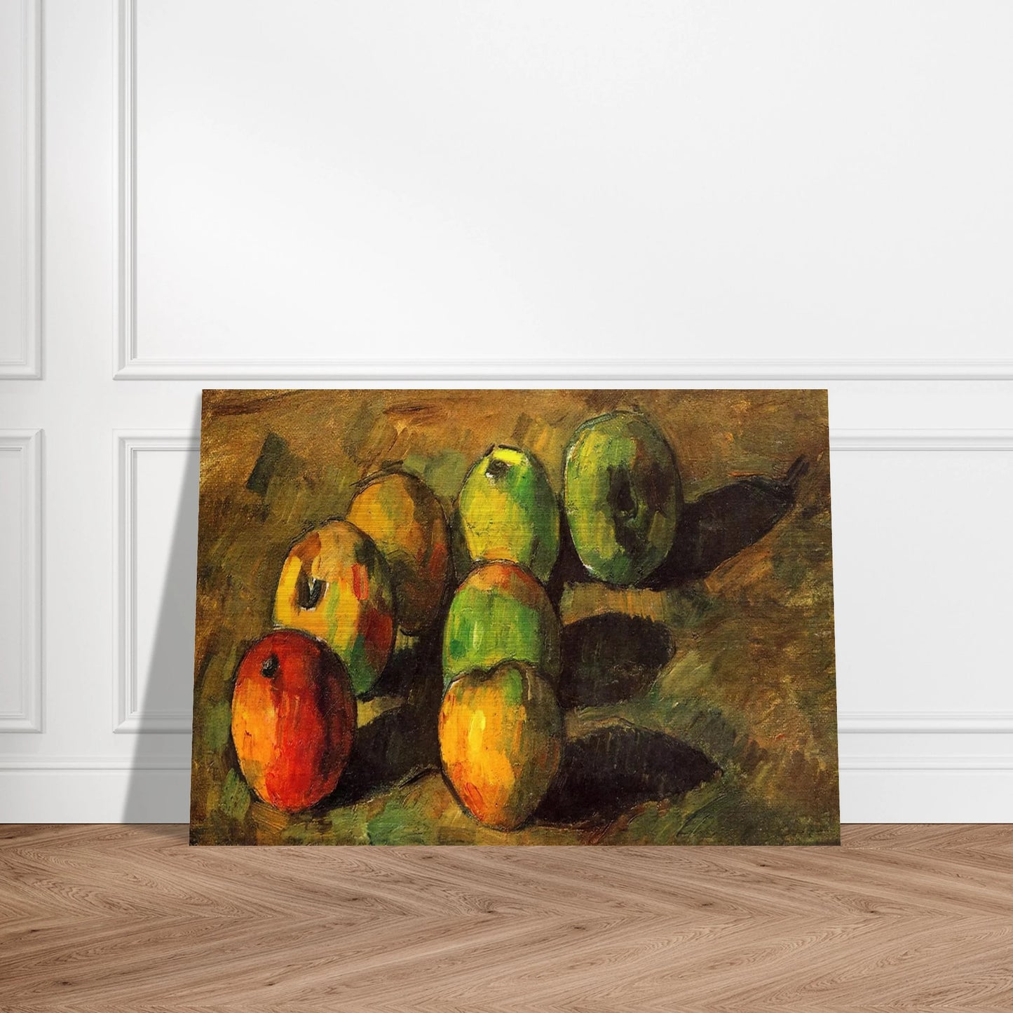 Still life with seven apples - Paul Cézanne Brushed Aluminum Print - 70x100 cm / 28x40 inches | Paul Cézanne Aluminum Print | Paul Cézanne Prints