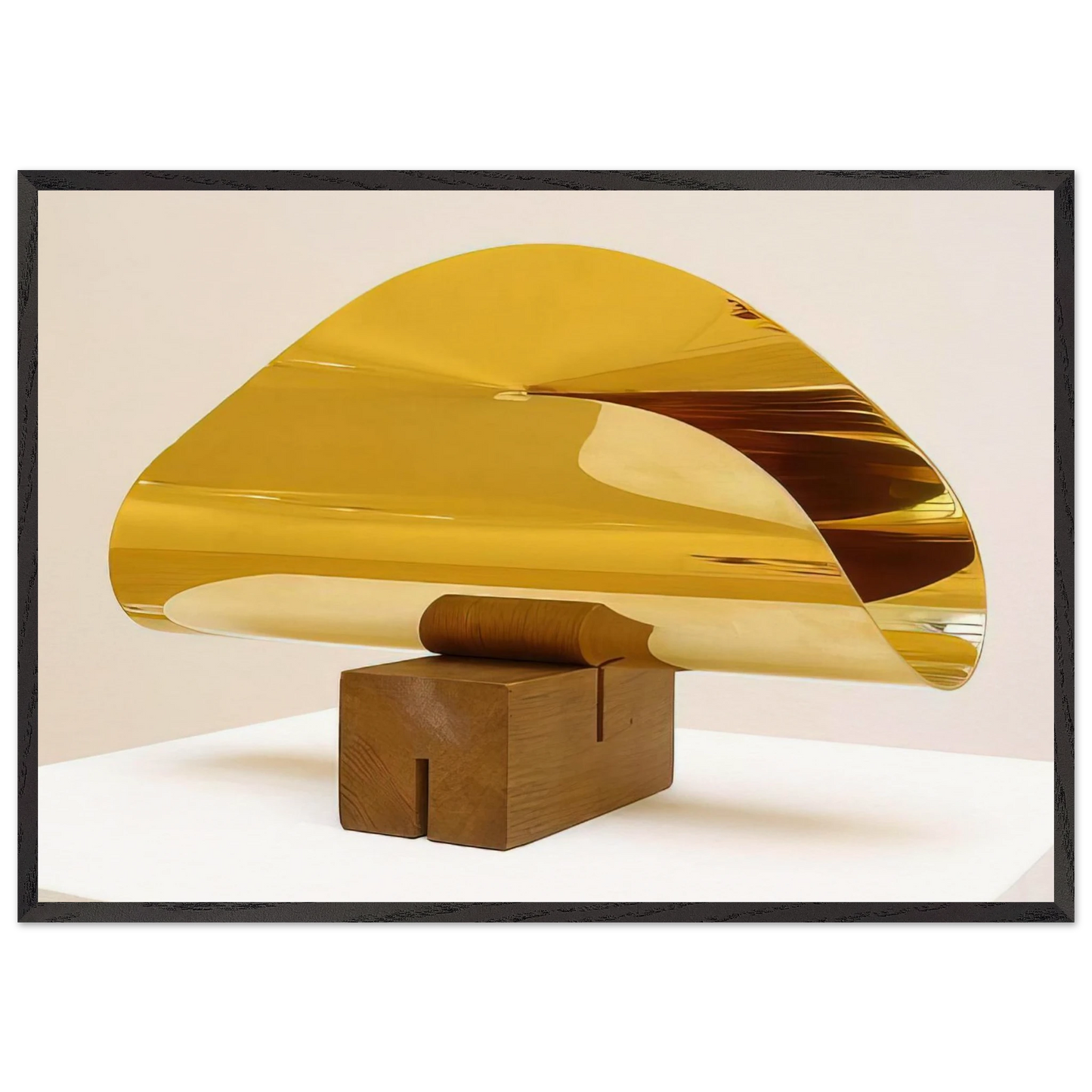 Flache im Raum von einer Linie begrenzt - 1952 - Max Bill Framed Art Print – Black Wooden Frame - Default Title - -Framed Art Print