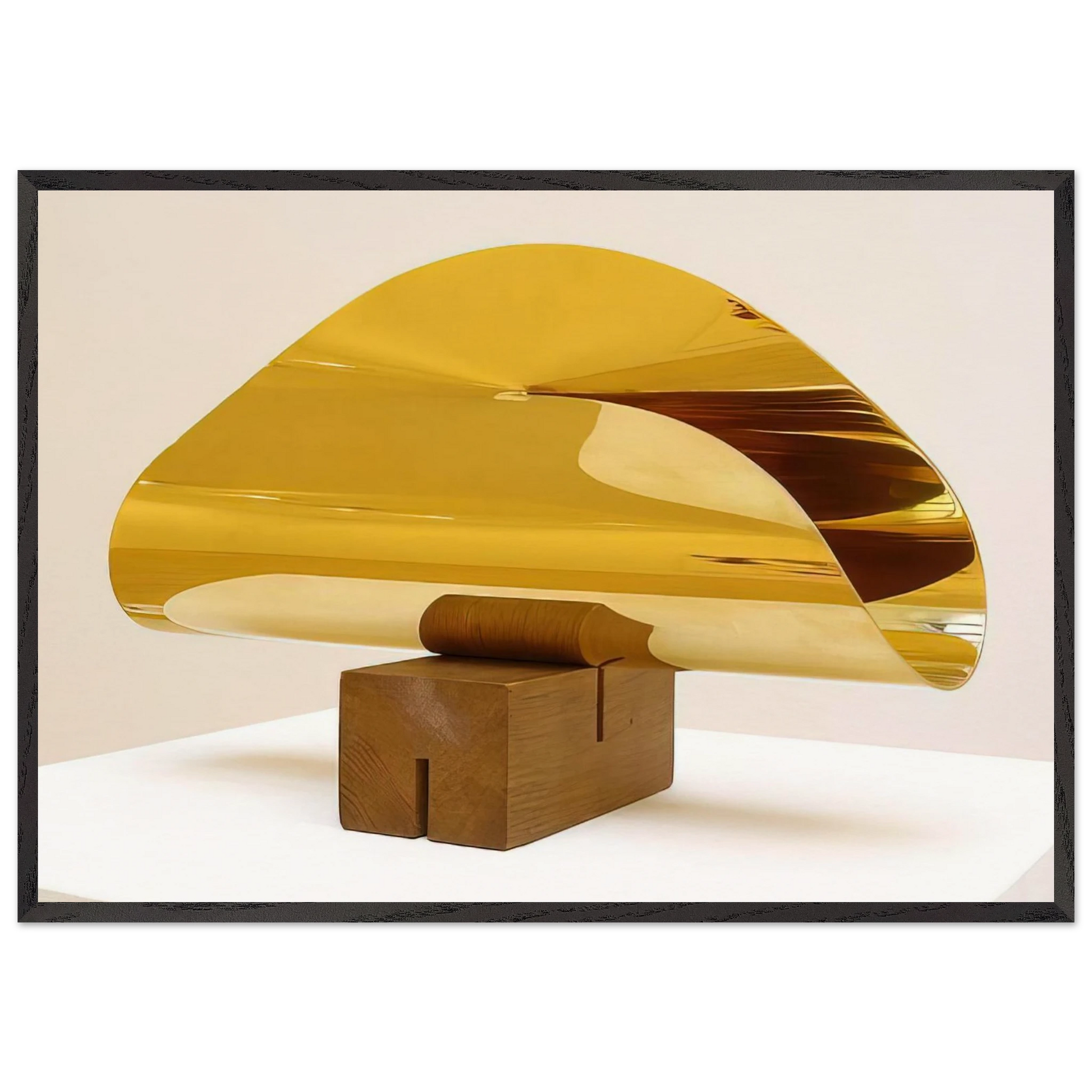 Flache im Raum von einer Linie begrenzt - 1952 - Max Bill Framed Art Print – Black Wooden Frame - Default Title - -Framed Art Print