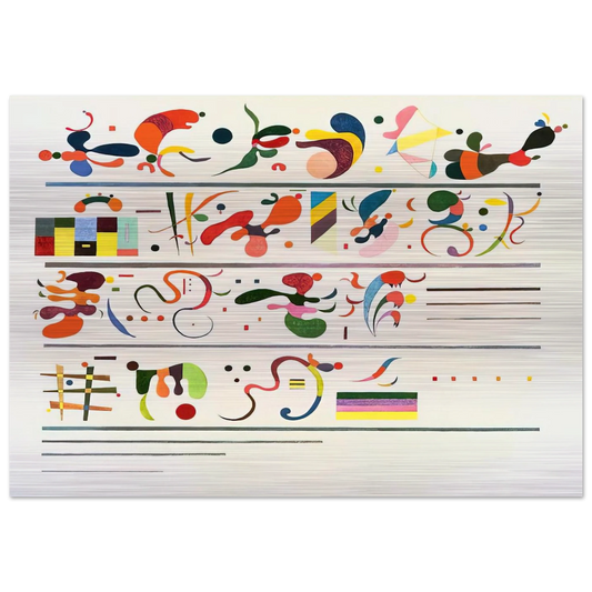 SUCCESSION 1935 - Wassily Kandinsky Brushed Aluminum Print - 70x100 cm / 28x40 inches | Wassily Kandinsky Aluminum Print | Wassily Kandinsky Prints