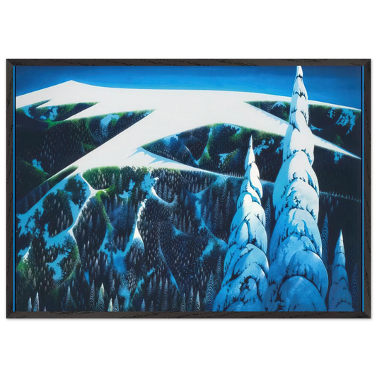 Sangre De Cristo Range - Eyvind Earle Framed Art Print – Black Wooden Frame - Default Title - -Framed Art Print