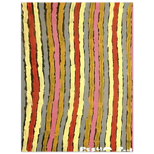 Clifford Possum Tjapaltjarri - Ceremonial Paint Floor Napperby - 2001 Fine Art Poster - Default Title