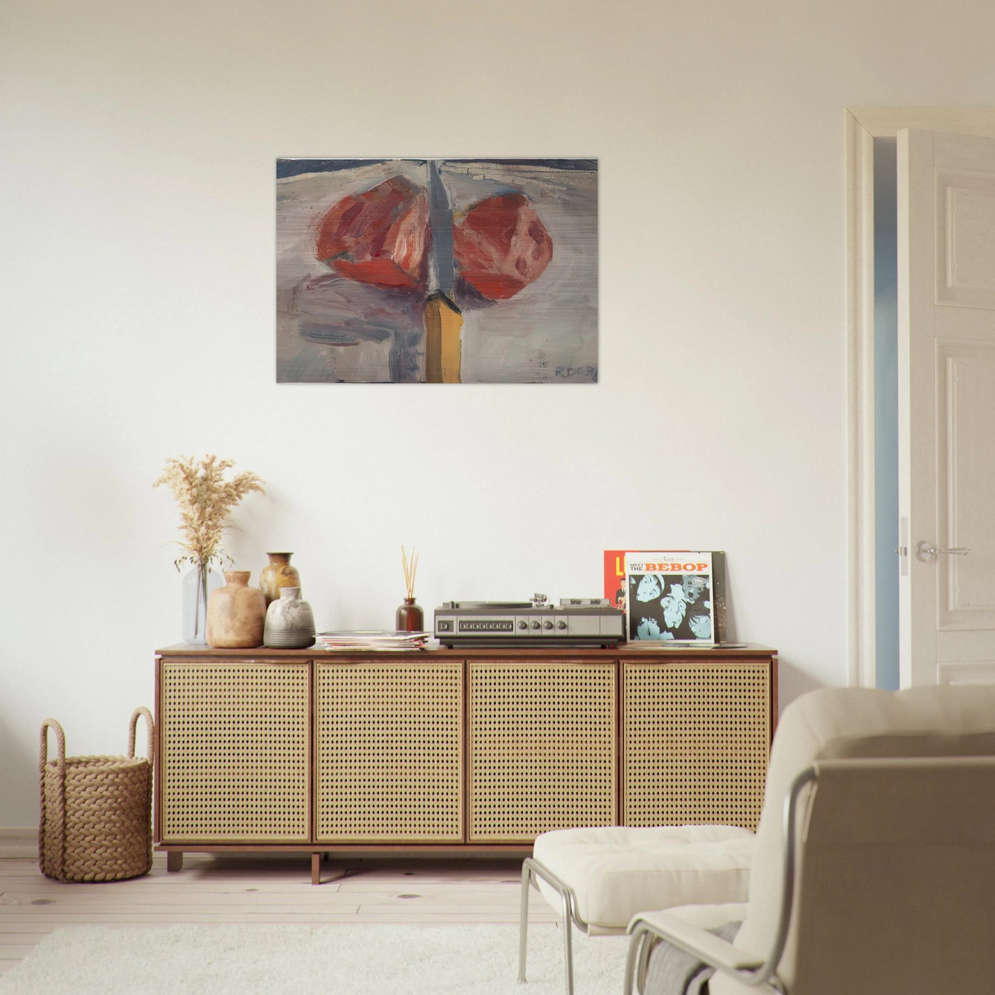 Tomato and Knife - Richard Diebenkorn Brushed Aluminum Print - 70x100 cm / 28x40 inches | Richard Diebenkorn Aluminum Print | Richard Diebenkorn Prints