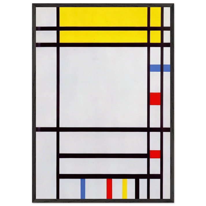 Place de la Concorde - Piet Mondrian 70x100 cm / 28x40 inches Framed Art Print – Black Wooden Frame