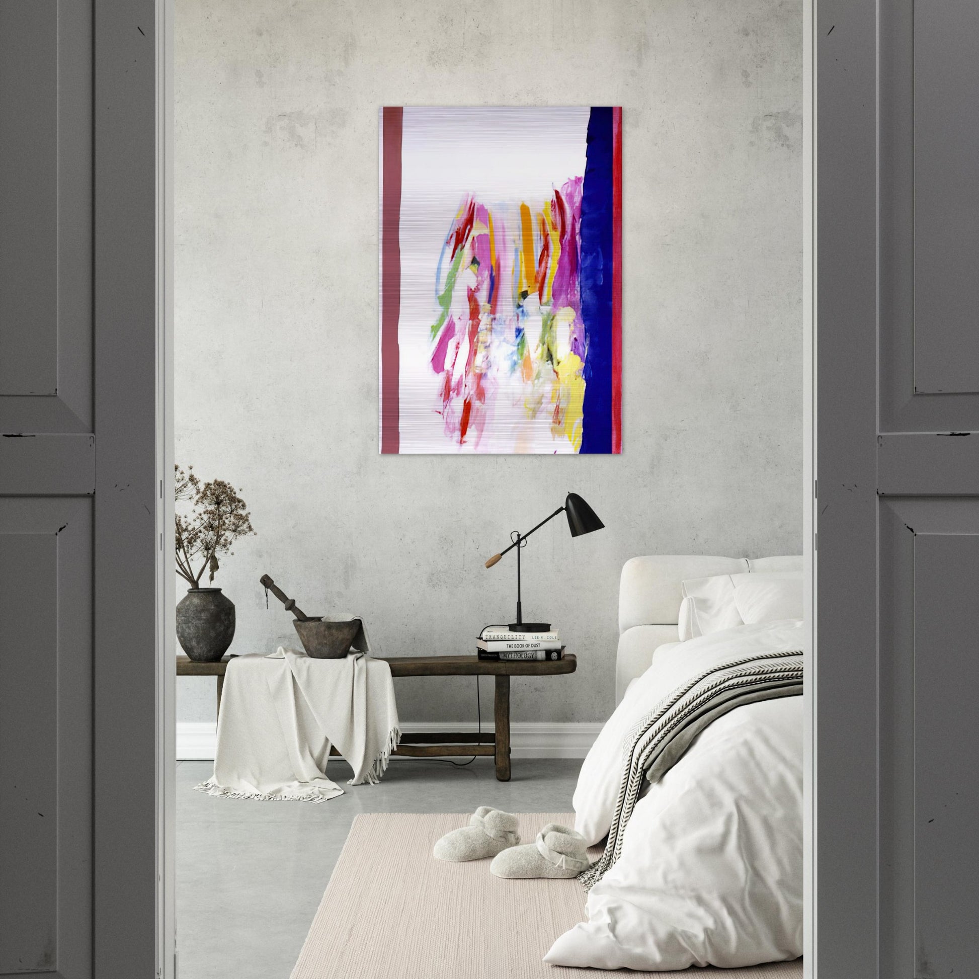 Jubilant Blue - 1972 - Ronnie Landfield Brushed Aluminum Print - 70x100 cm / 28x40 inches | Ronnie Landfield Aluminum Print | Ronnie Landfield Prints