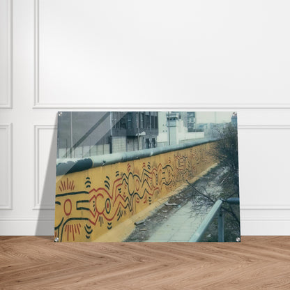 BERLIN MURAL 1986 - Keith Haring Acrylic Print - 70x100 cm / 28x40″ inches | Keith Haring Wall Art | Keith Haring Prints