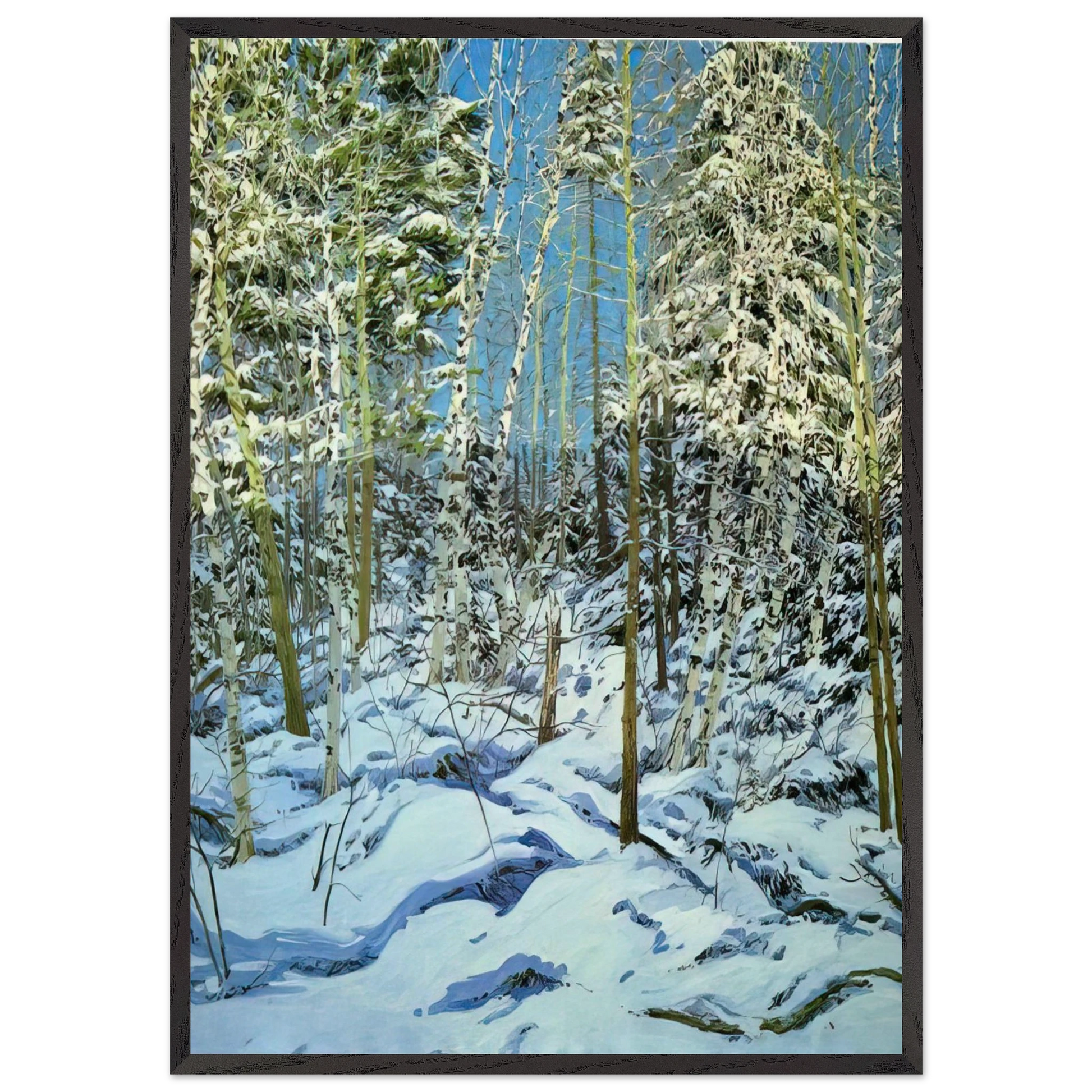 Shadow - Contemporary Realism - Neil Welliver Framed Art Print – Black Wooden Frame - Default Title - -Framed Art Print