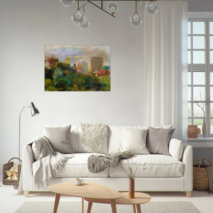 View from Renoir's Garden in Montmartre - Pierre-Auguste Renoir Brushed Aluminum Print - 70x100 cm / 28x40 inches | Pierre-Auguste Renoir Aluminum Print | Pierre-Auguste Renoir Prints