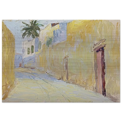ALLEY IN TUNIS - Gabriele Munter Brushed Aluminum Print - 70x100 cm / 28x40 inches | Gabriele Munter Aluminum Print | Gabriele Munter Prints