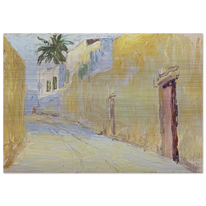 ALLEY IN TUNIS - Gabriele Munter Brushed Aluminum Print - 70x100 cm / 28x40 inches | Gabriele Munter Aluminum Print | Gabriele Munter Prints