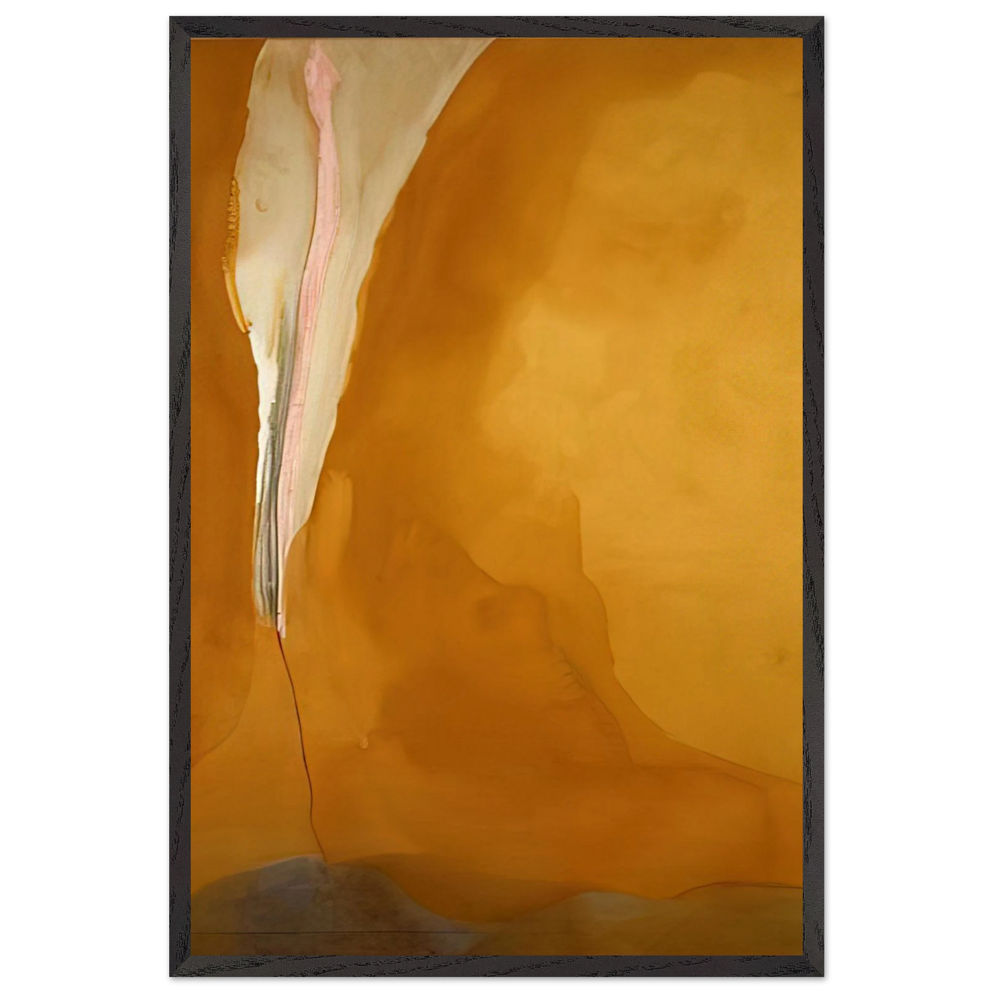 Helen Frankenthaler - Coral Wedge - 1972 Wall art - 40x60 cm / 16x24 inches - Premium Wooden Framed Poster With Fine Art Paper - Wood frame