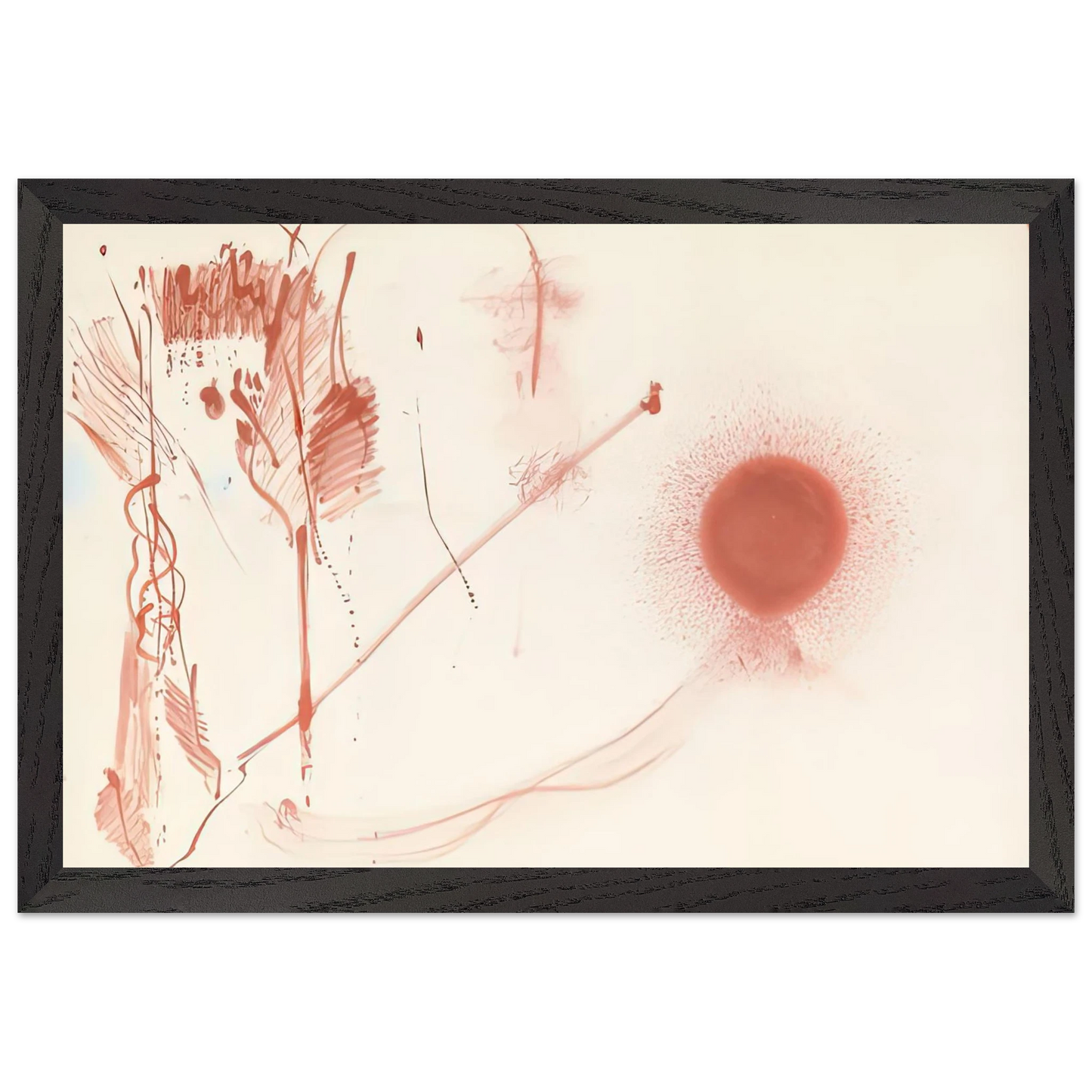 Helen Frankenthaler - Towards a New Climate, 1957- Wall Art - 60x80 cm / 24x32 inches - Premium Wooden Framed Poster With Fine Art Paper - Wood frame