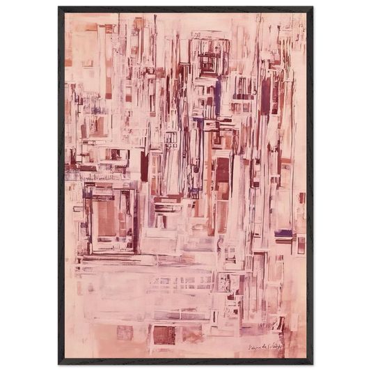 Untitled - 1970 N15 - Maria Helena Vieira da Silva Framed Art Print – Black Wooden Frame - Default Title - -Framed Art Print