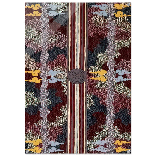 Corkwood Dreaming - 1996 - Clifford Possum Tjapaltjarri Acrylic Print - 70x100 cm / 28x40″ inches | Clifford Possum Tjapaltjarri Wall Art | Clifford Possum Tjapaltjarri Prints