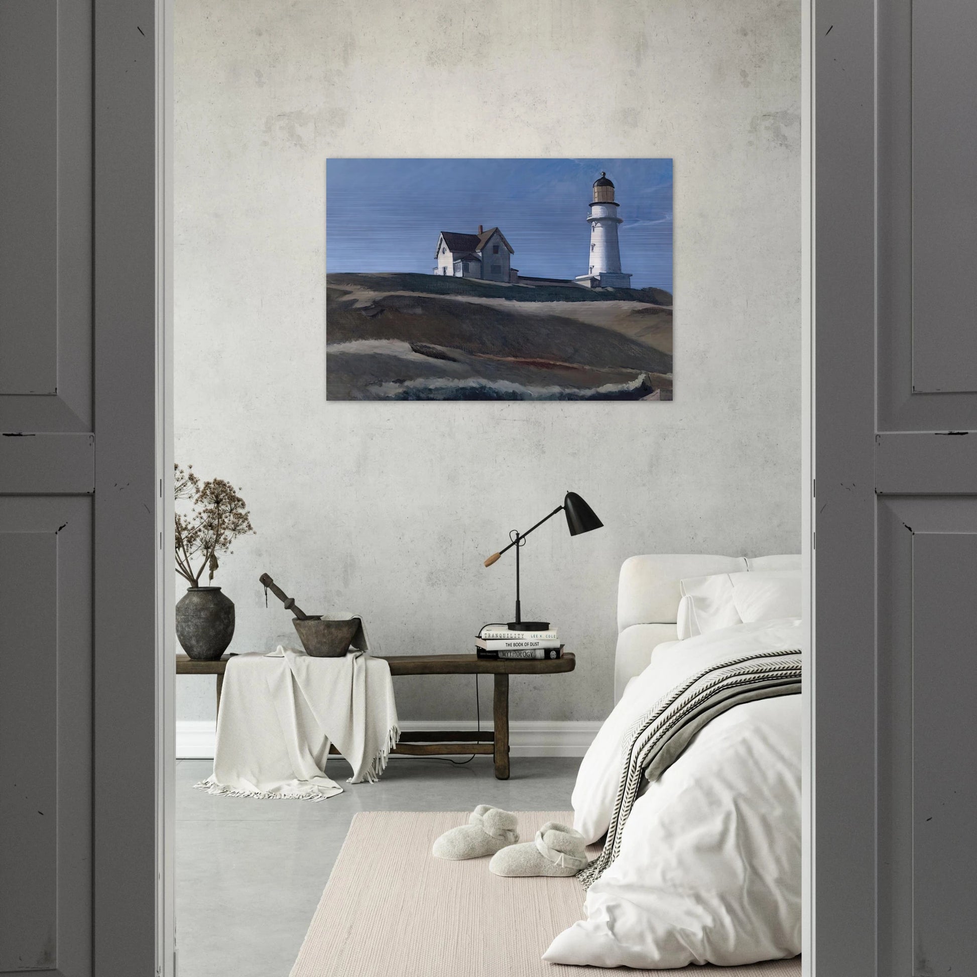 Lighthouse HIll - Edward Hopper Brushed Aluminum Print - 70x100 cm / 28x40 inches | Edward Hopper Aluminum Print | Edward Hopper Prints